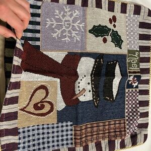 Festive Snowman Tapestry Placemat